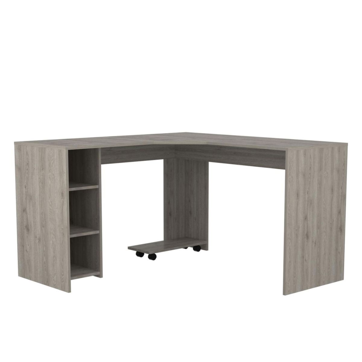 TUHOME - Escritorio En L + Modulo Torre Pc Baggio Bardolino Tuhome