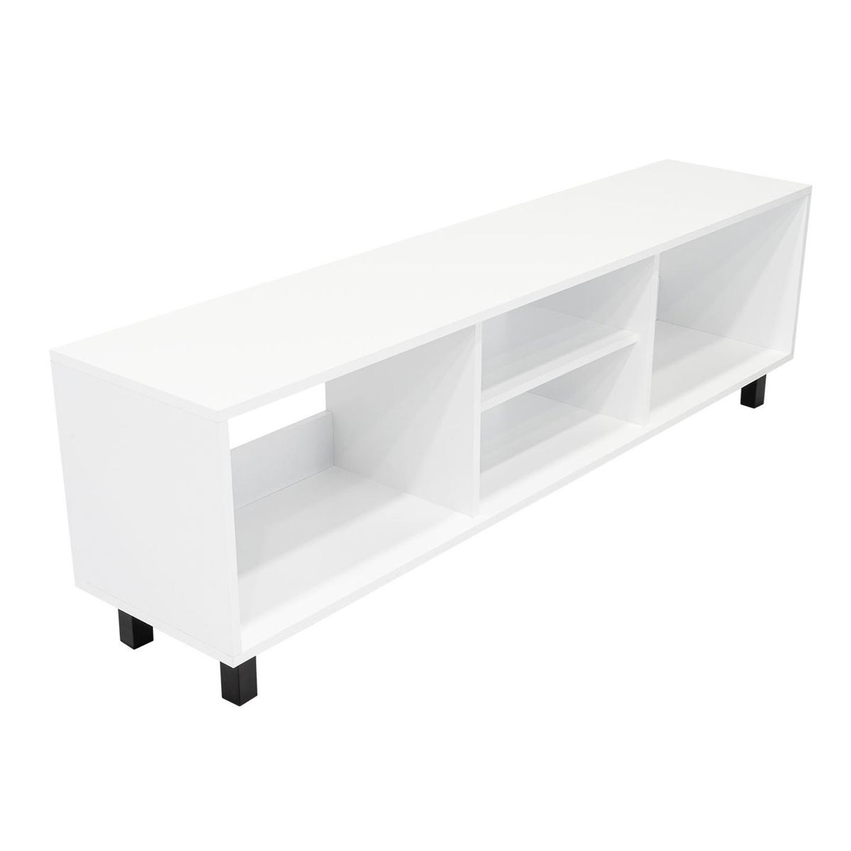 TUHOME - Rack Tv 70" 160X47,5X35 Cm Tunez Blanco Tuhome