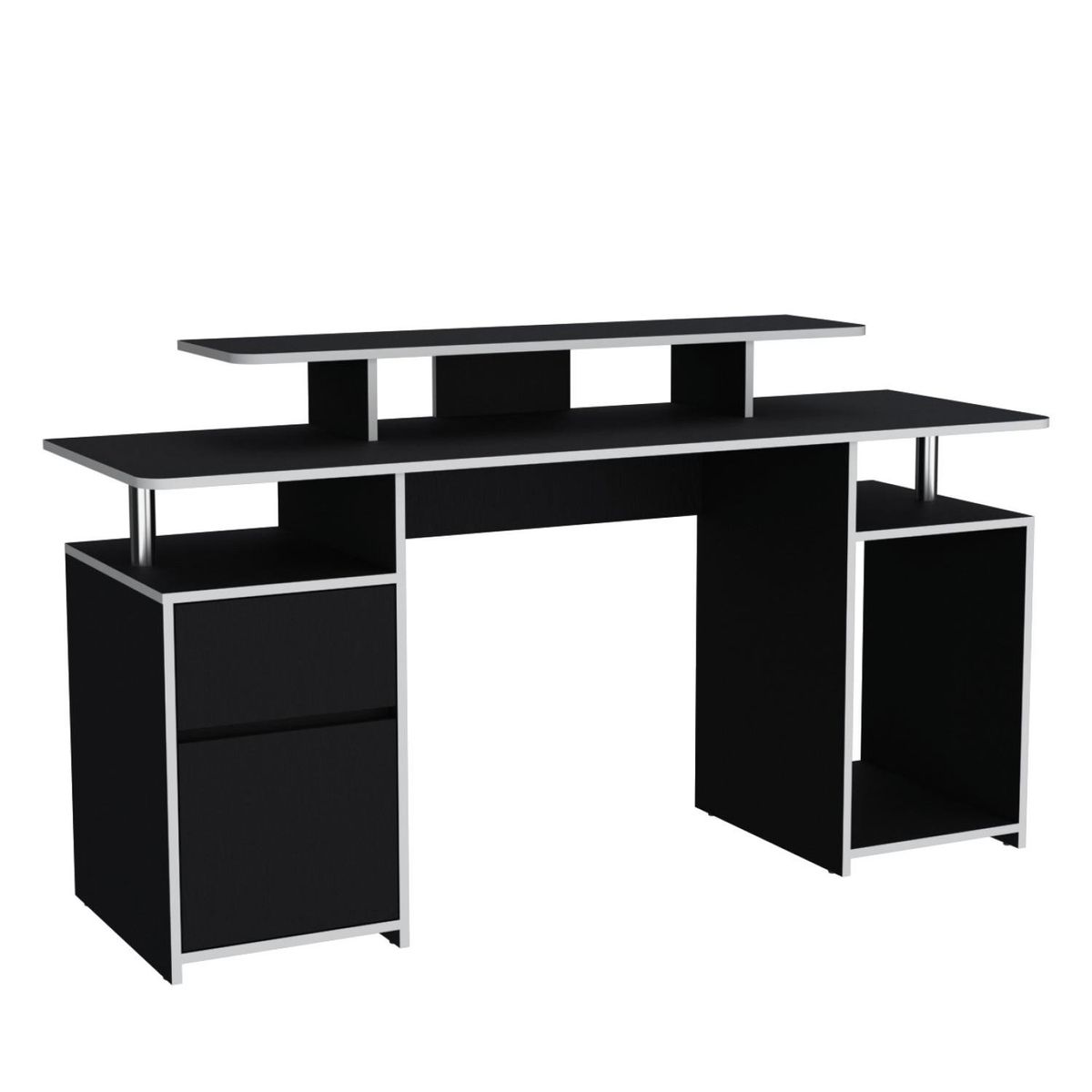 TUHOME - Escritorio Gamer Keria 1 Puerta 1 Cajon Wengue Tuhome