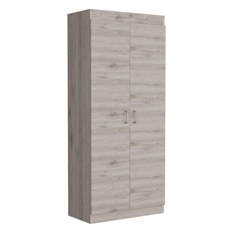 TUHOME - Despensa De Cocina Varese 2 Puertas Ceniza Y Blanco Tuhome