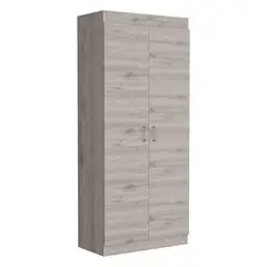 TUHOME - Despensa De Cocina Varese 2 Puertas Ceniza Y Blanco
