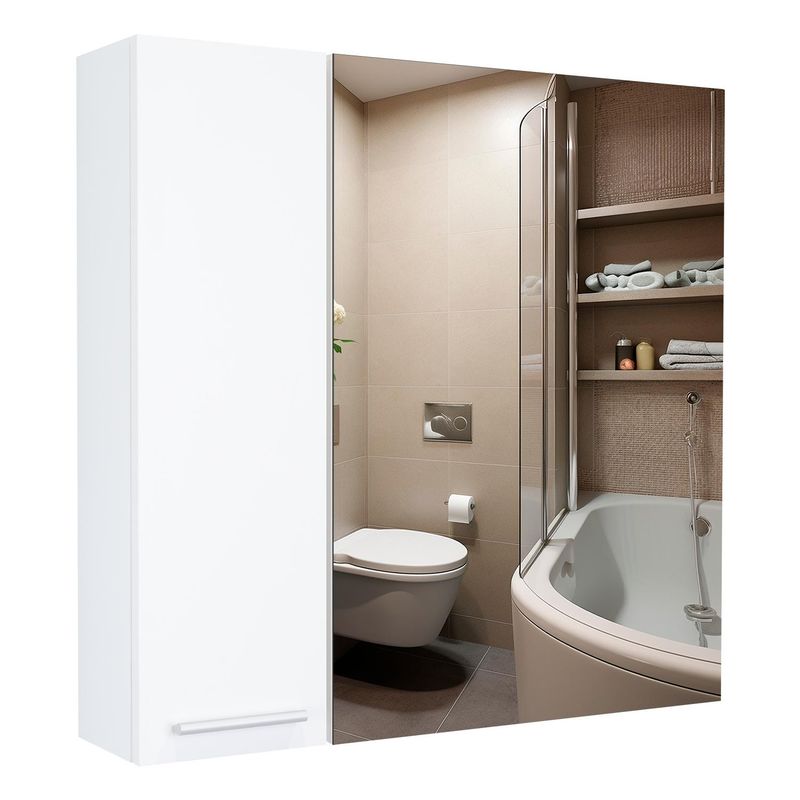 TUHOME - Botiquin Sines 2 Puertas Con Espejo Blanco Tuhome