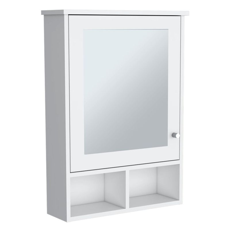 TUHOME - Botiquin Viña 1 Puerta Con Espejo Blanco Tuhome