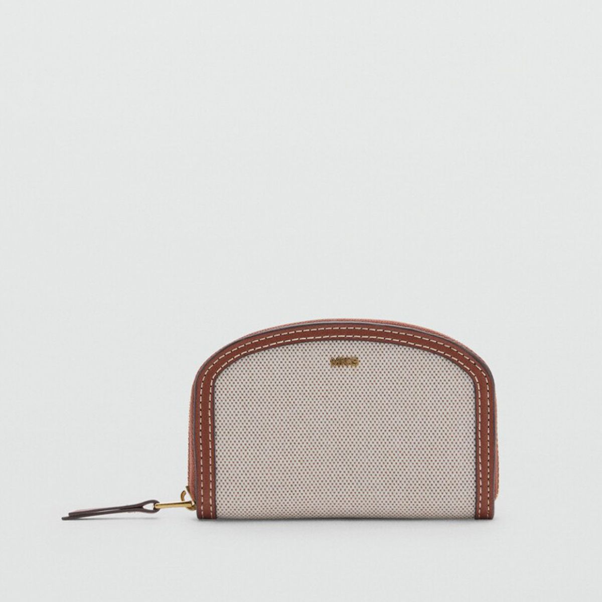 MANGO - Billetera Ovalada Canvas Contraste Mujer Mango
