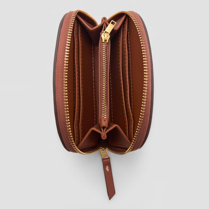 MANGO Billetera Ovalada Canvas Contraste Mujer Mango