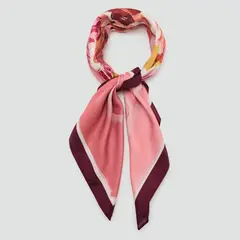 MANGO - Pañuelo Satinado Floral Mujer