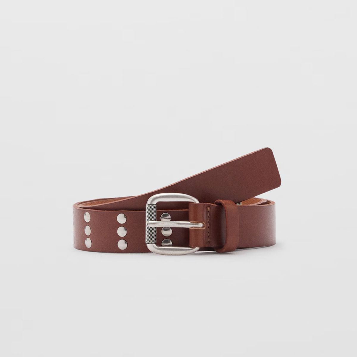 MANGO - Cinturón Piel Tachuelas Mujer Mango