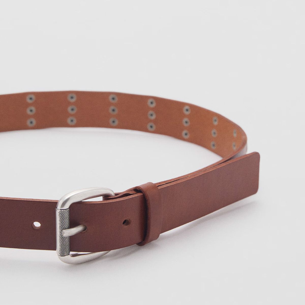 MANGO - Cinturón Piel Tachuelas Mujer Mango