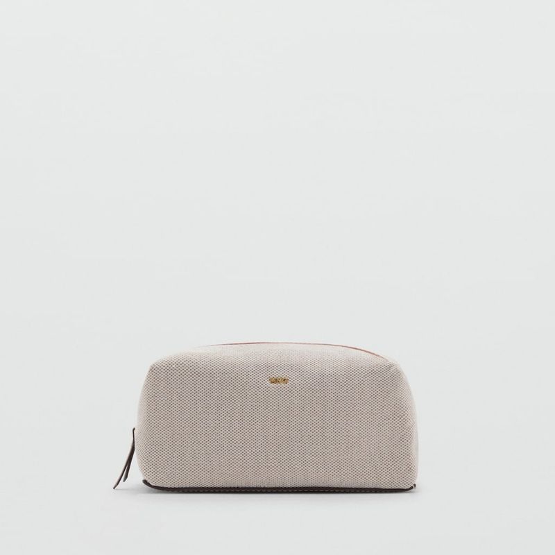 MANGO - Neceser Canvas Contraste Cremallera Mujer Mango