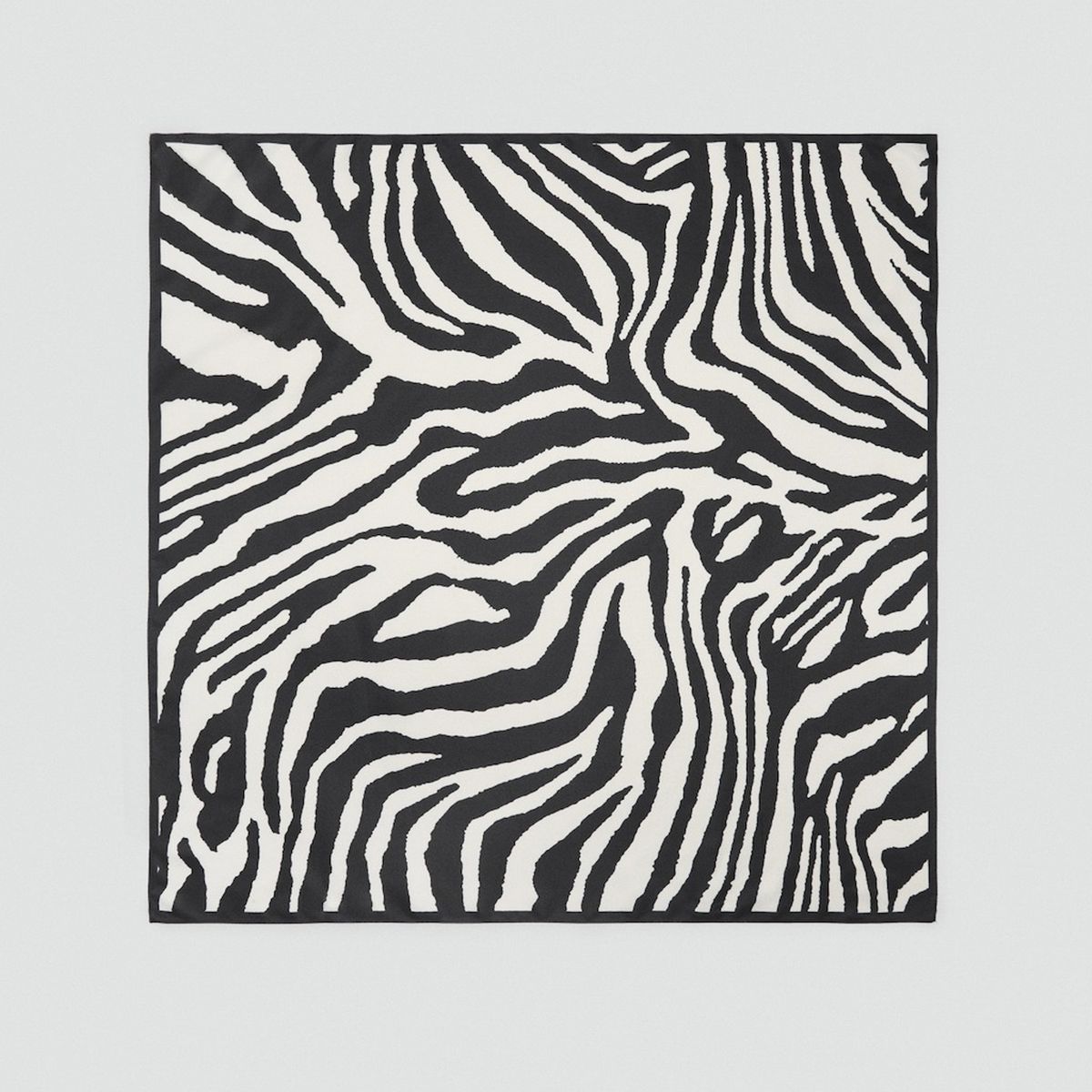 MANGO - Pañuelo Satinado Cebra Mujer Mango