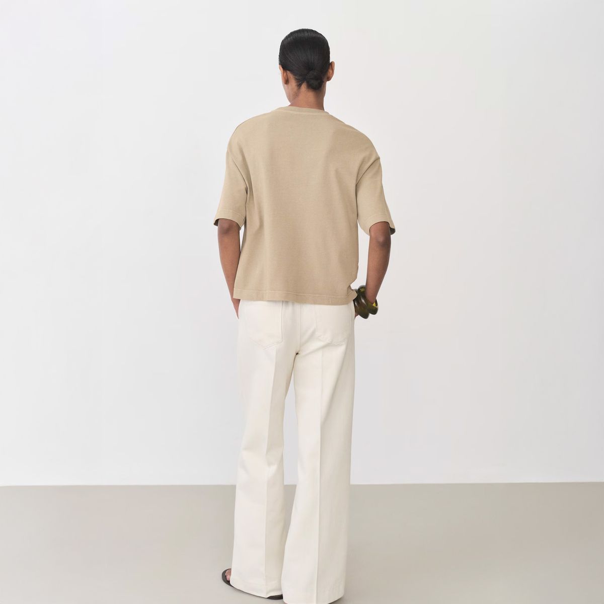 MANGO - Polera Algodón Oversize Mujer Mango