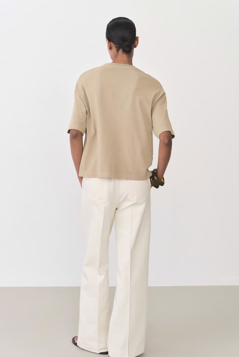 MANGO - Polera Algodón Oversize Mujer Mango