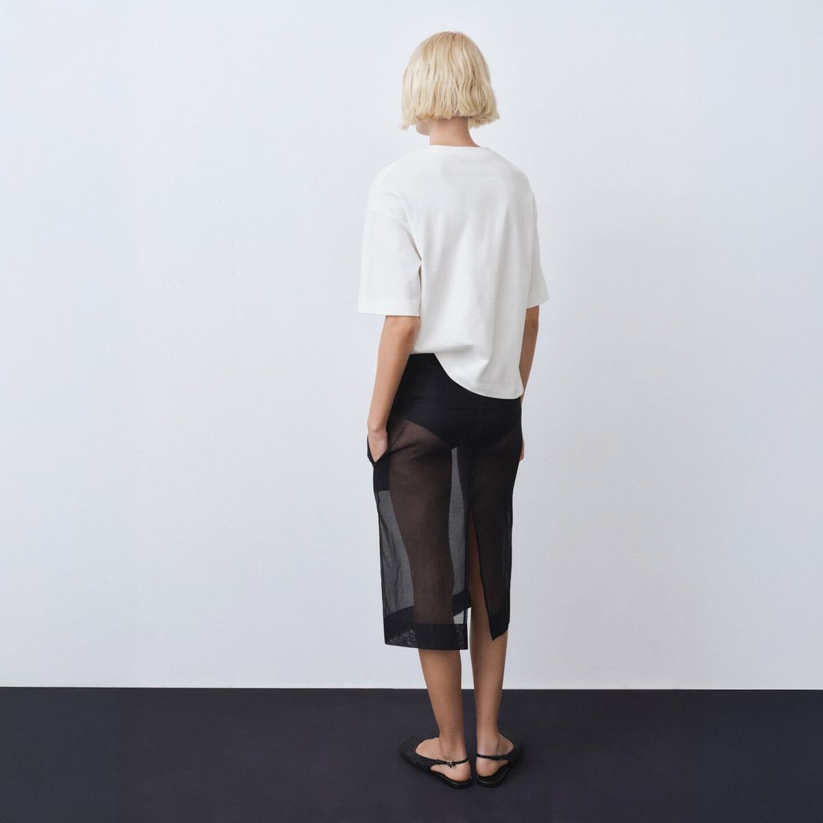 MANGO - Polera Algodón Oversize Mujer Mango