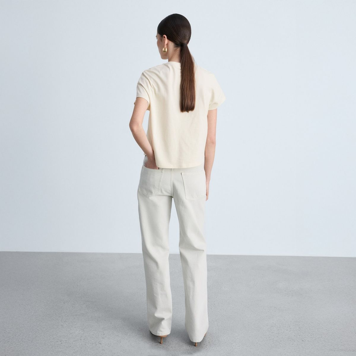 MANGO - Polera Algodón Mensaje Estampado Mujer Mango