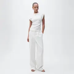 MANGO - Polera Drapeada Sin Mangas Mujer