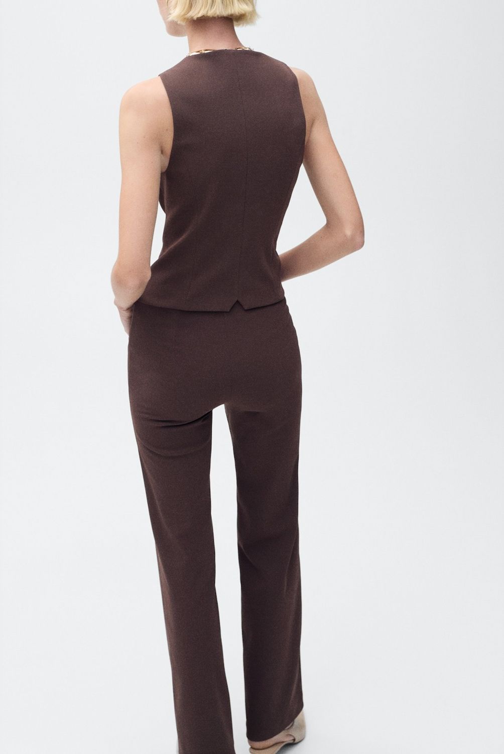 MANGO - Chaleco Traje Entallado Mujer Mango