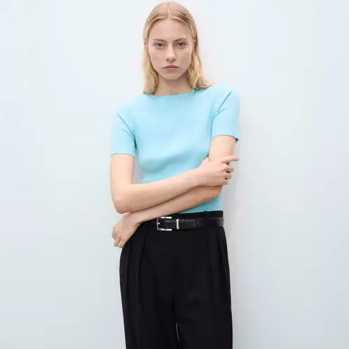 MANGO - Sweater Canalé Abertura Espalda Mujer
