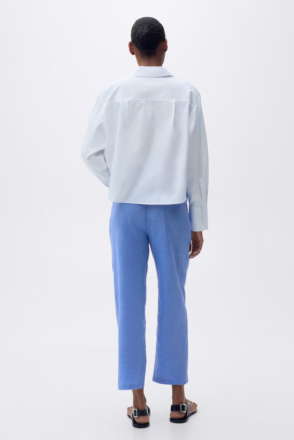 MANGO - Pantalón Recto Lino Mango Mujer