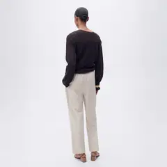 MANGO - Pantalón Fluido Cintura Elástica Mujer