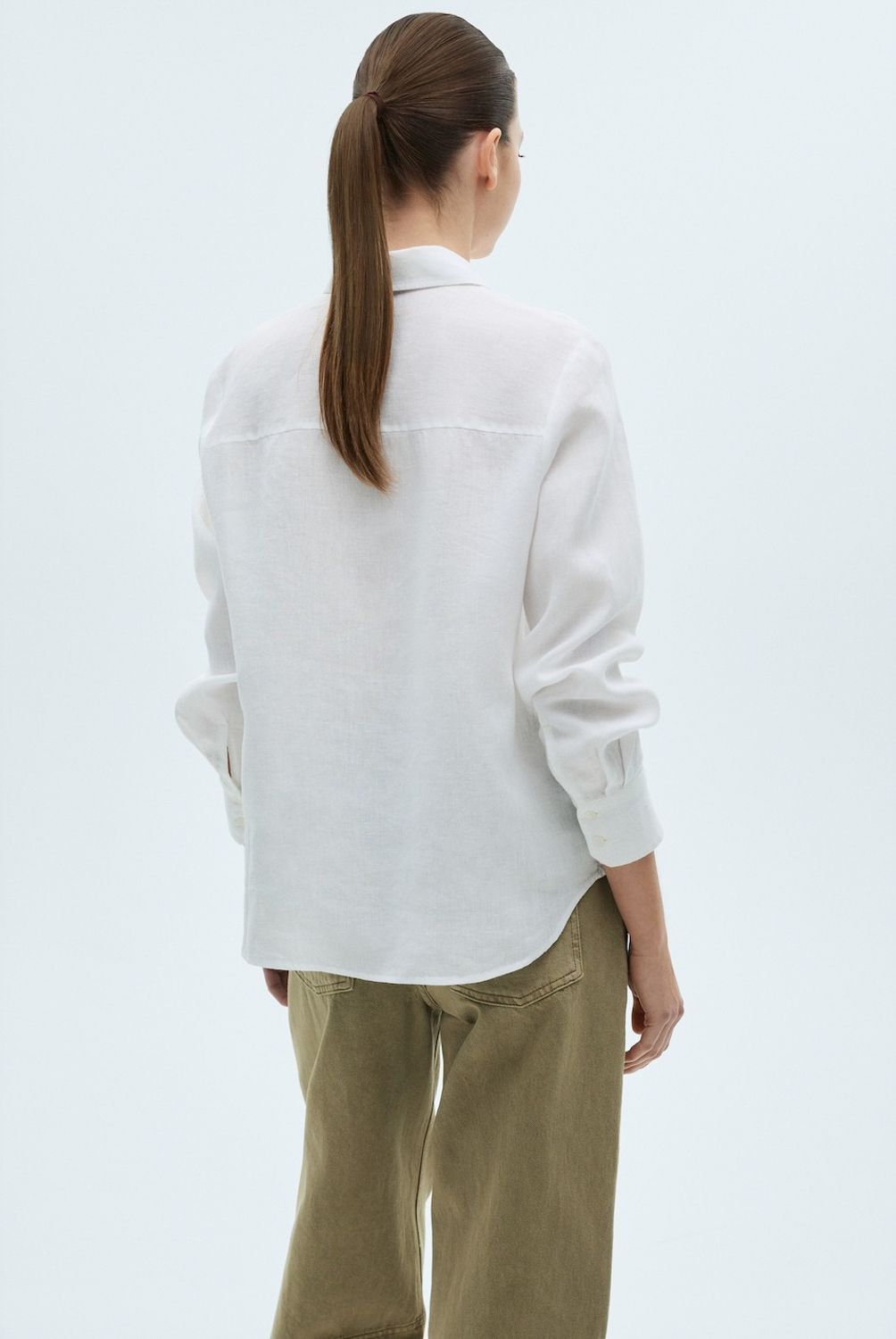 MANGO - Blusa Lino Bolsillo Mujer Mango