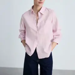 MANGO - BLUSA LINO 87085729 LIL XS