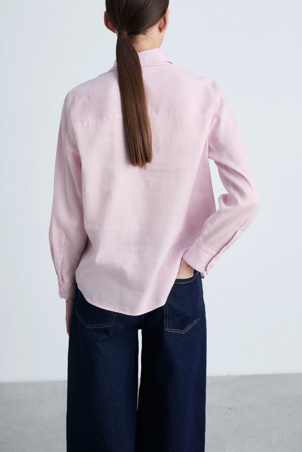 MANGO - Blusa Lino Bolsillo Mujer Mango