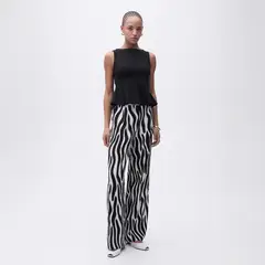 MANGO - Top Peplum Detalle Costuras Mujer