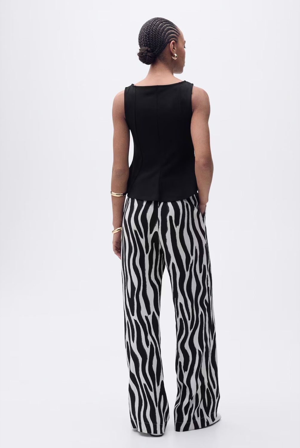MANGO - Top Peplum Detalle Costuras Mujer Mango