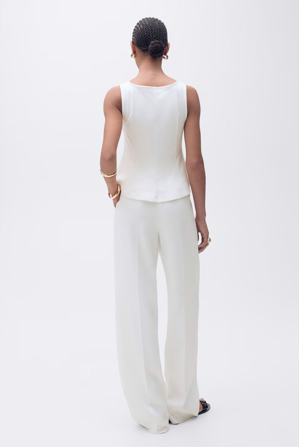 MANGO - Top Peplum Detalle Costuras Mujer Mango