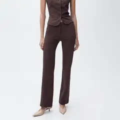 MANGO - Pantalón Recto Traje Mujer