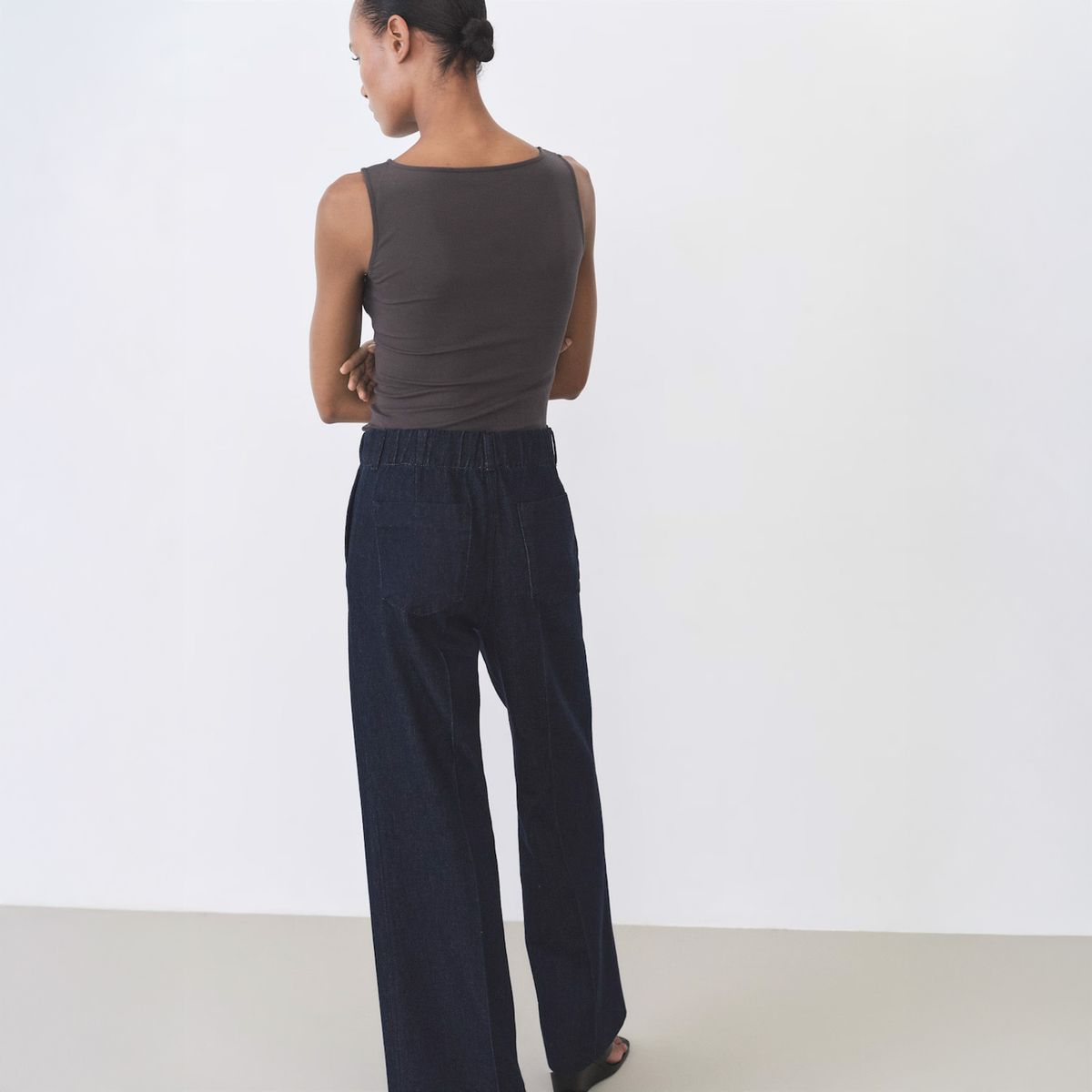 MANGO - Top Algodón Detalle Lentejuelas Mujer Mango