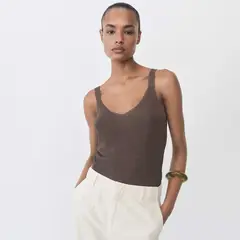 MANGO - Top Punto Lúrex Mujer