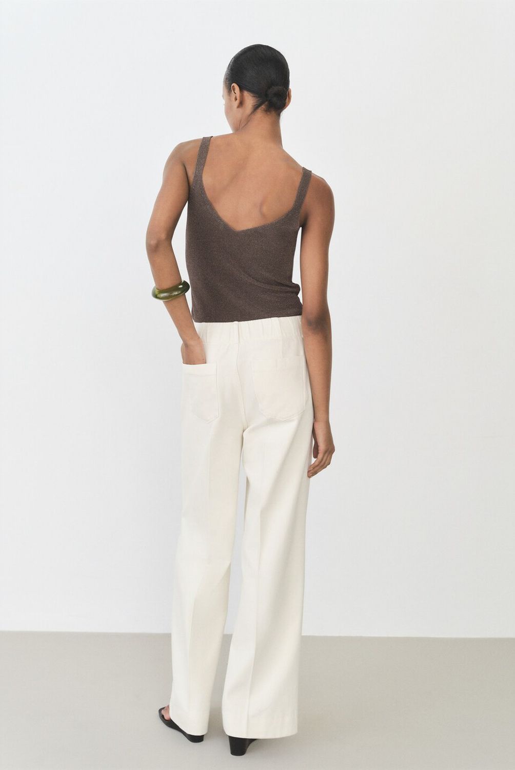 MANGO - Top Punto Lúrex Mujer Mango