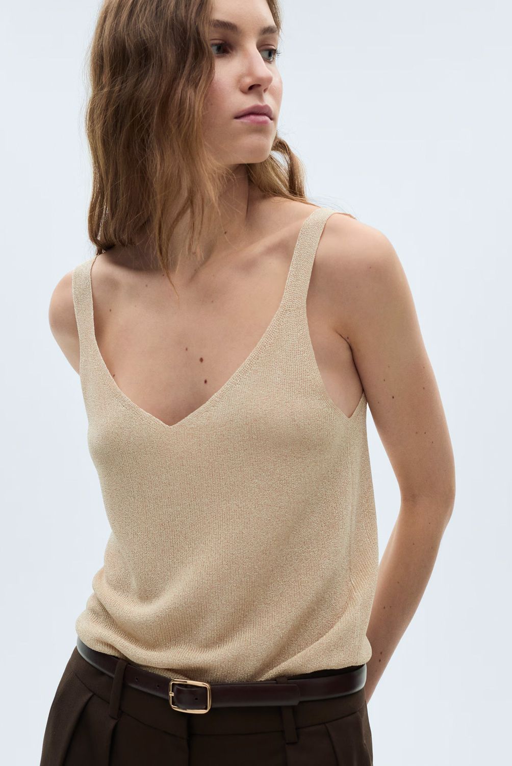 MANGO - Top Punto Lúrex Mujer Mango