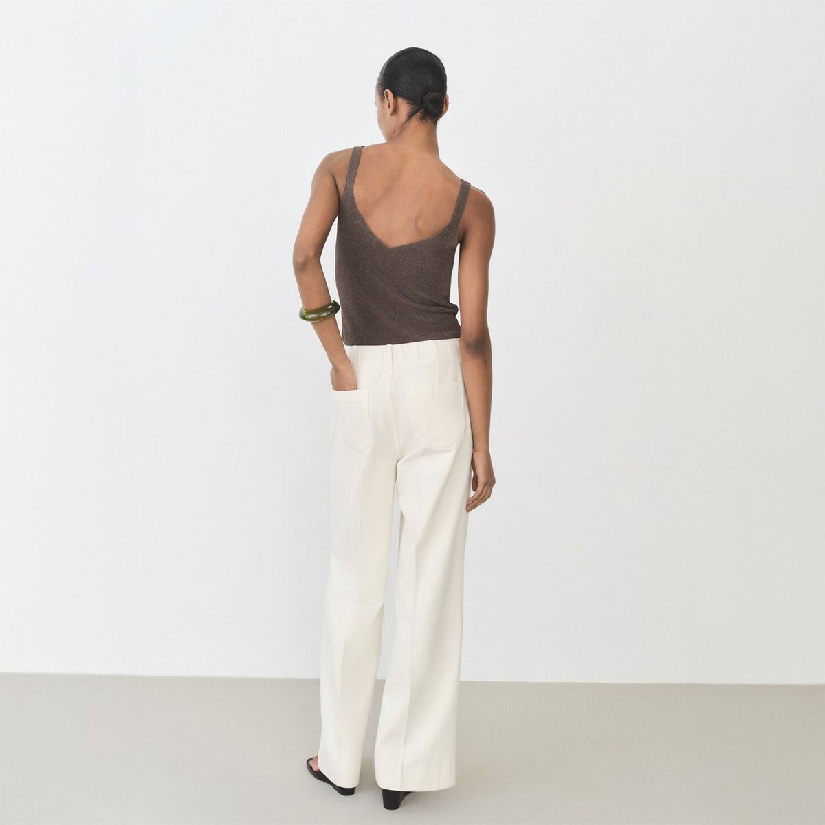 MANGO - Top Punto Lúrex Mujer Mango