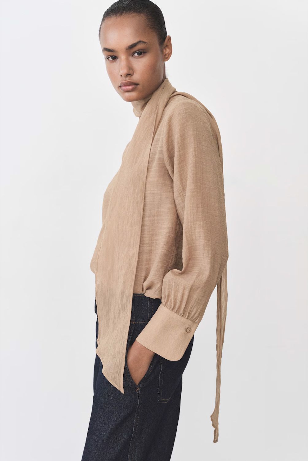 MANGO - Blusa Textura Lazada Mujer Mango
