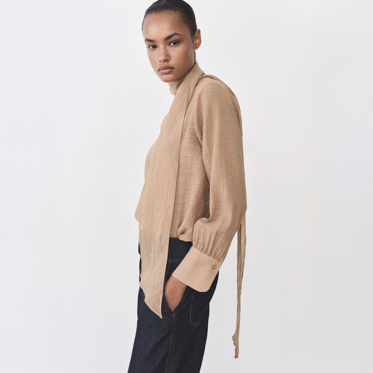 MANGO - Blusa Textura Lazada Mujer Mango