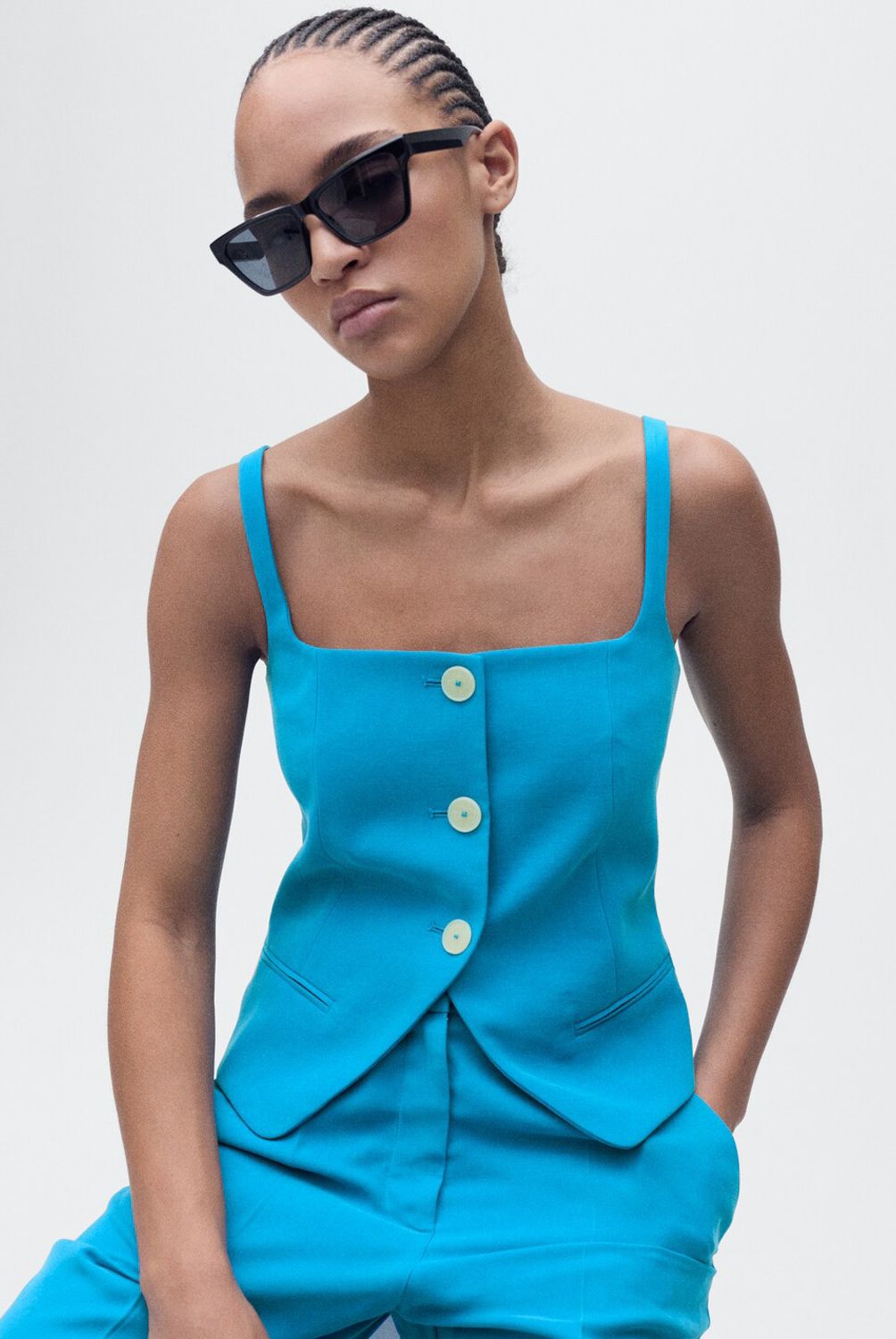 MANGO - Chaleco Traje Espalda Abierta Mujer Mango