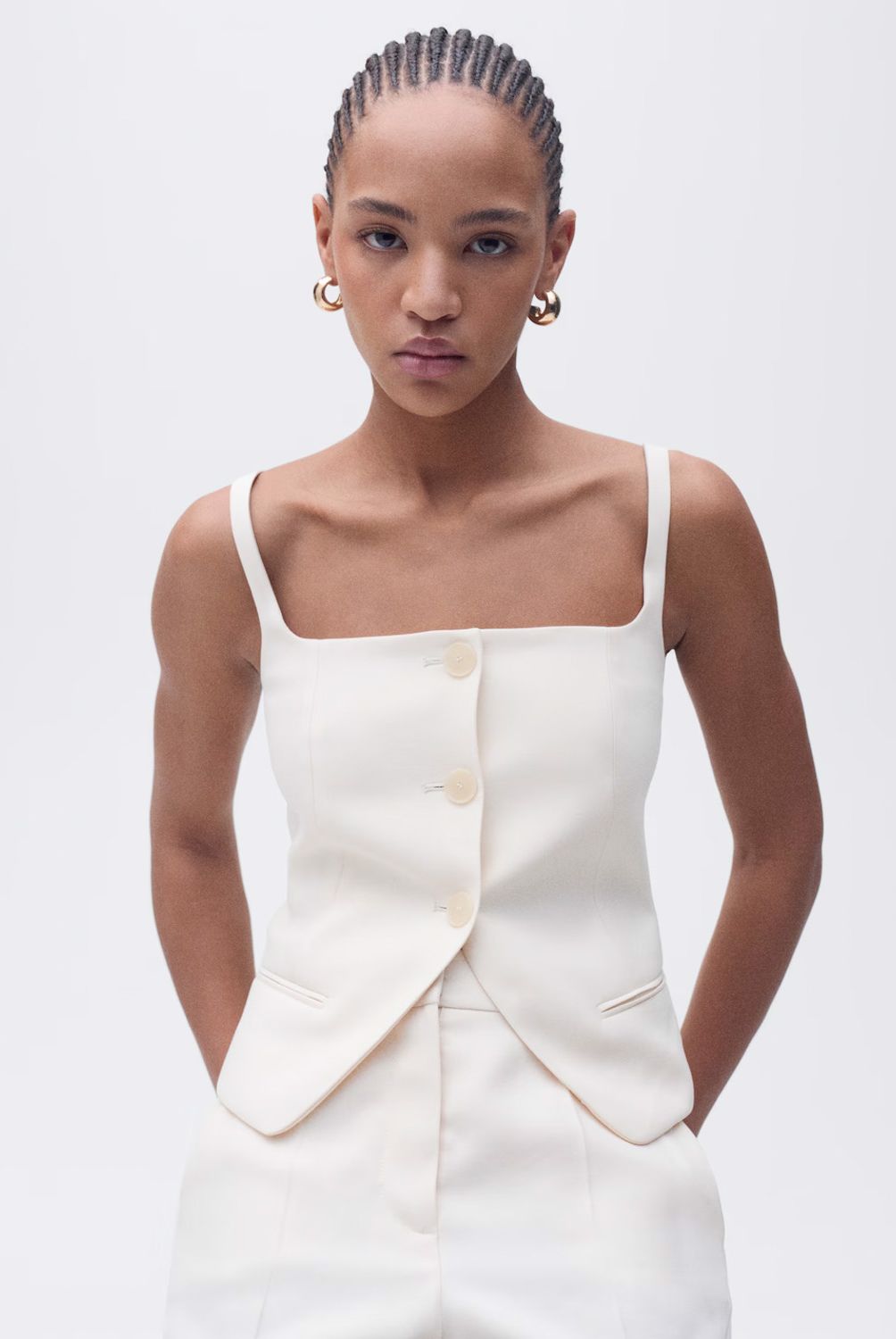 MANGO - Chaleco Traje Espalda Abierta Mujer Mango