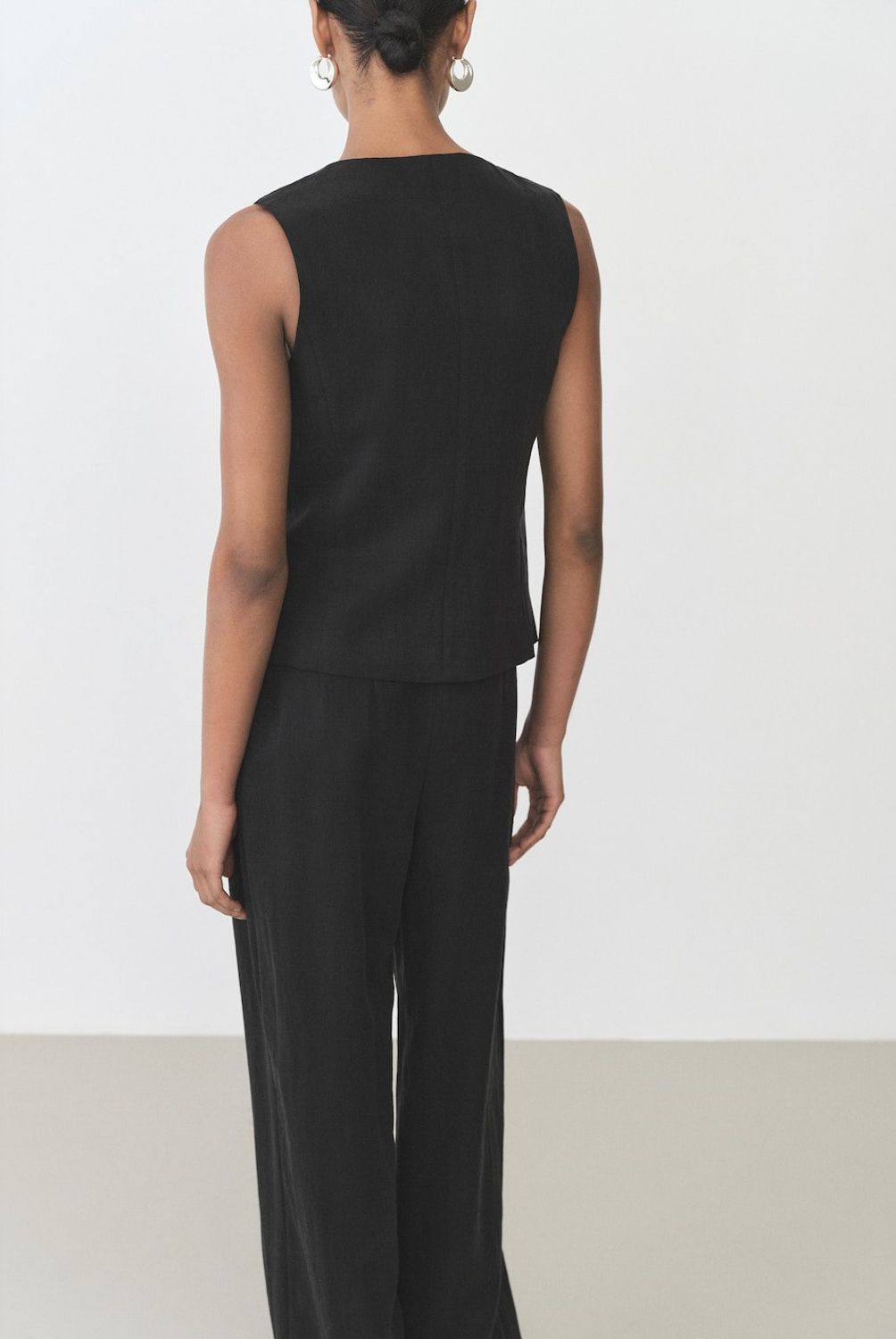 MANGO - Chaleco Traje Recto Lyocell Mujer Mango