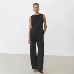 MANGO - Chaleco Traje Recto Lyocell Mujer