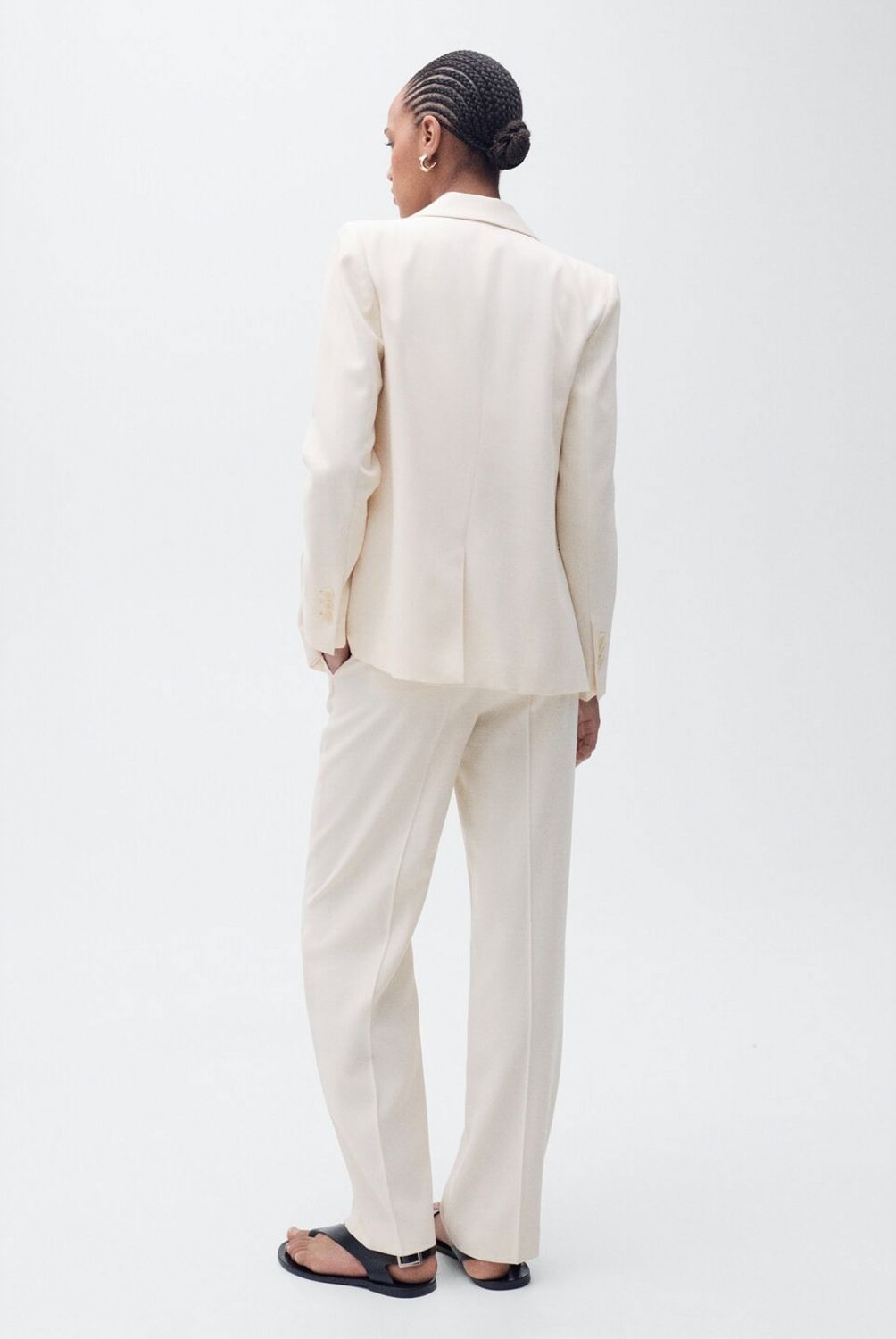 MANGO - Pantalón Recto Traje Mango Mujer