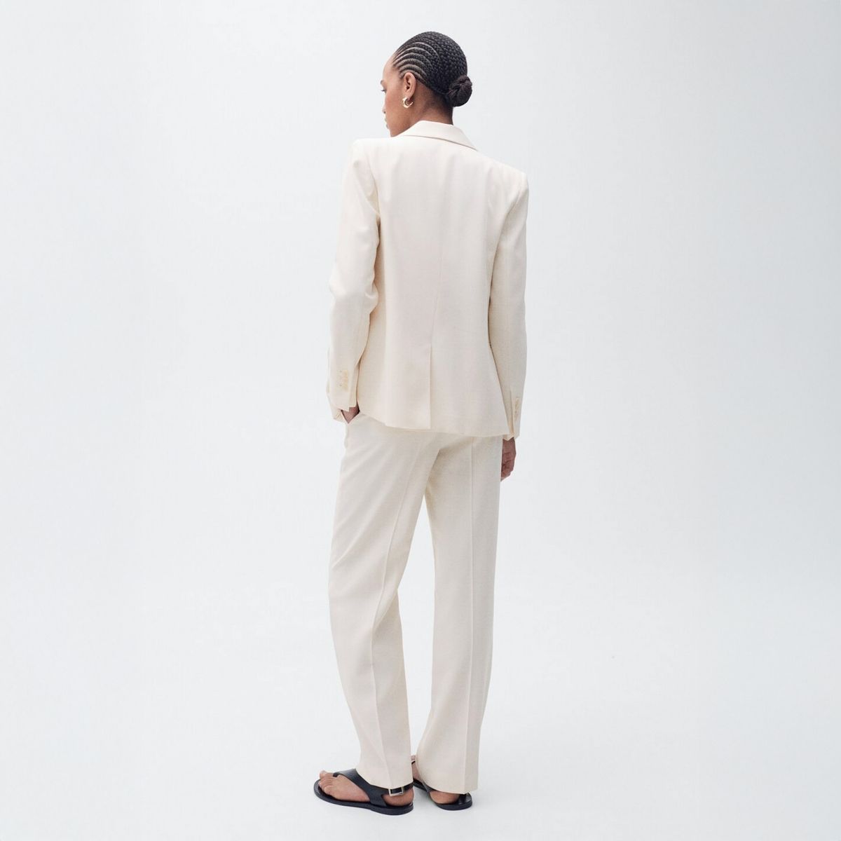 MANGO - Pantalón Recto Traje Mujer  Mango