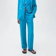 MANGO - Pantalón Recto Traje Mujer