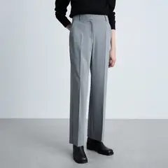 MANGO - Pantalón Recto Tiro Medio Mujer