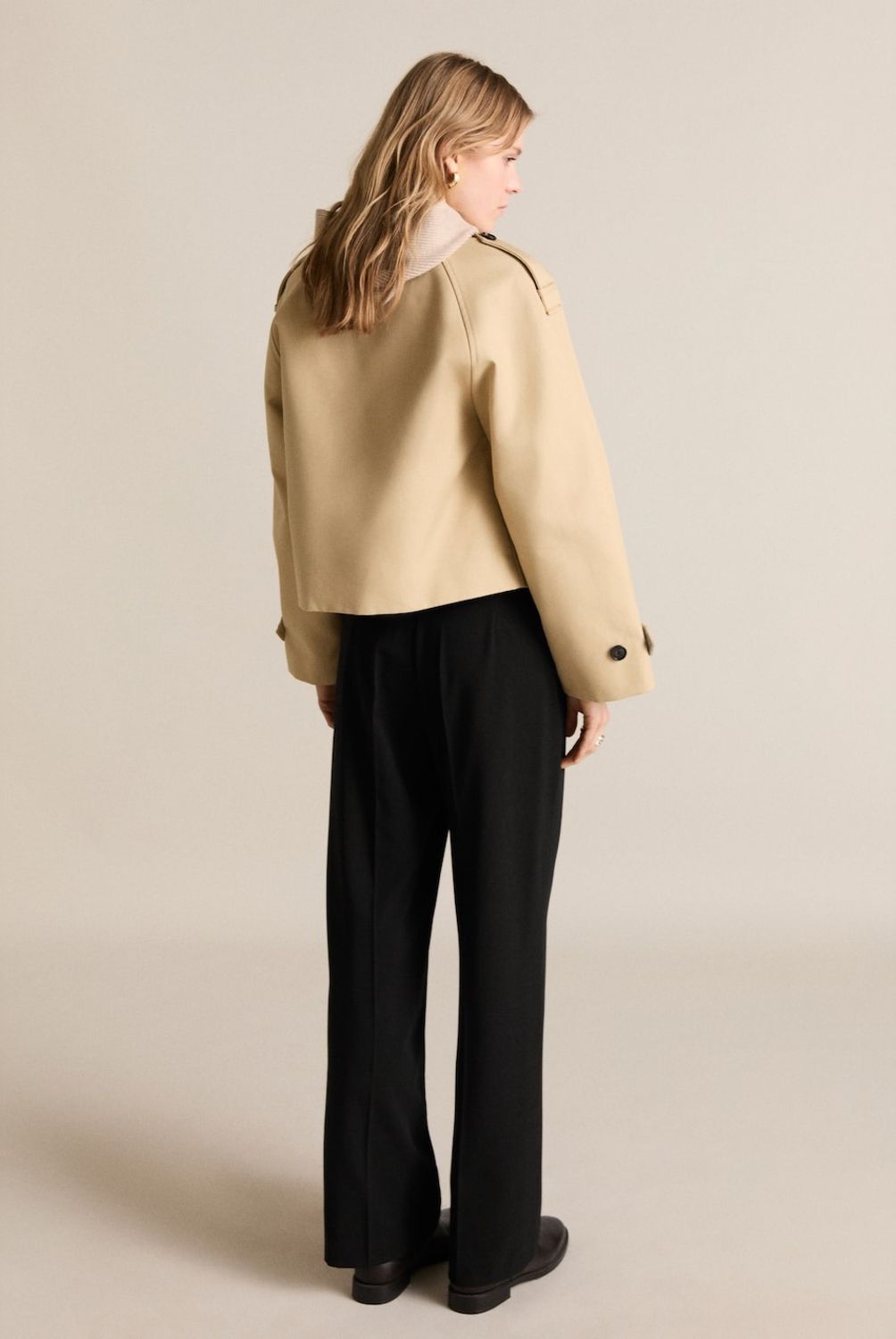MANGO - Pantalón Recto Tiro Medio Mango Mujer