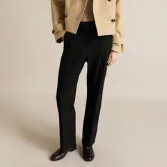 MANGO - Pantalón Recto Tiro Medio Mujer