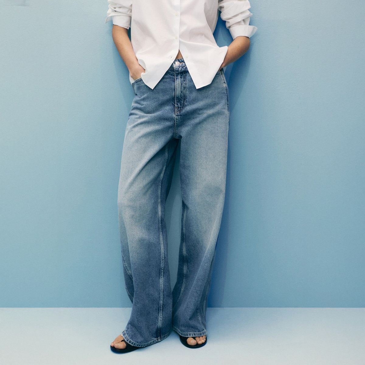 MANGO - Jeans Balloon Tiro Alto Mujer Mango