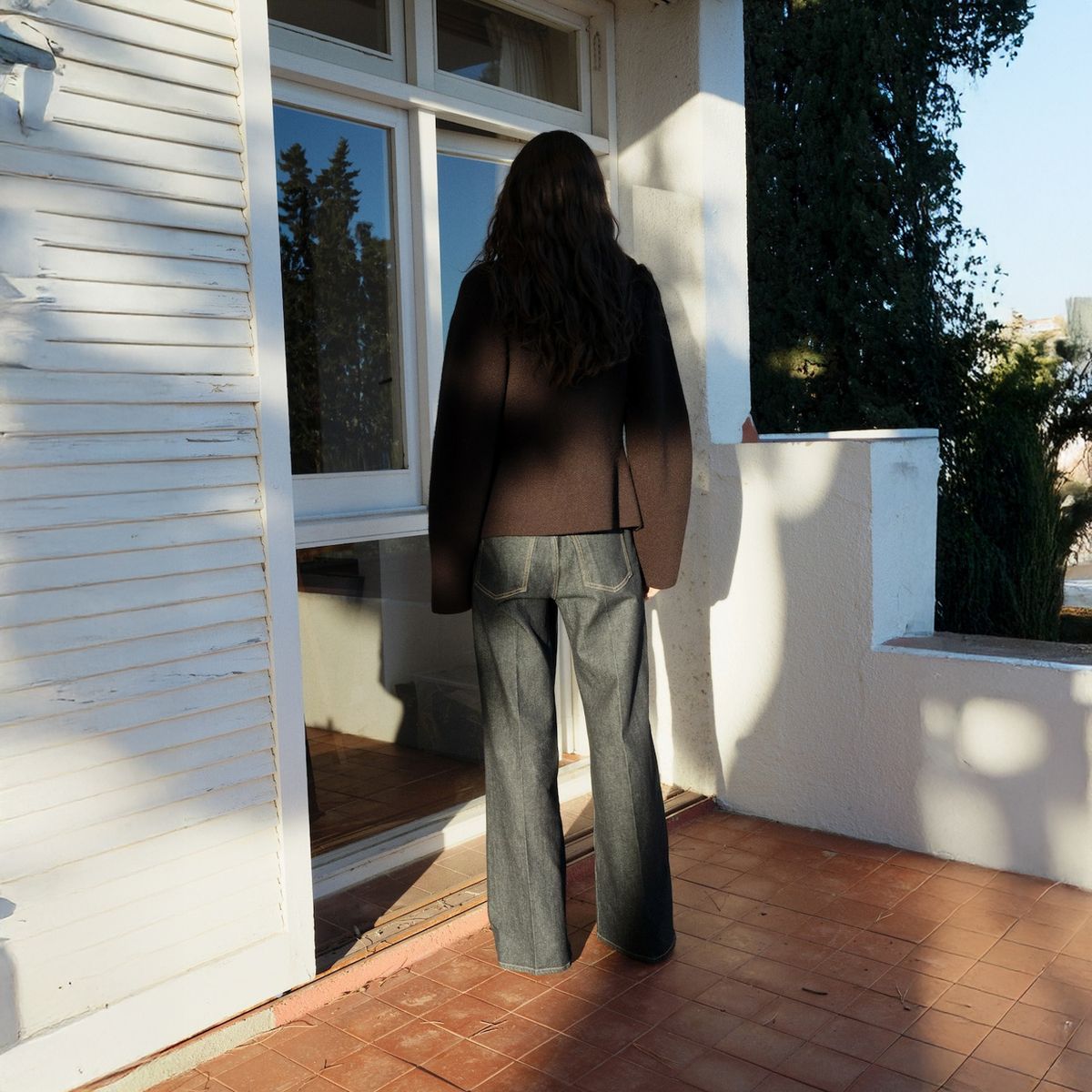 MANGO - Jeans Wideleg Tiro Alto Rinse Wash Mujer Mango