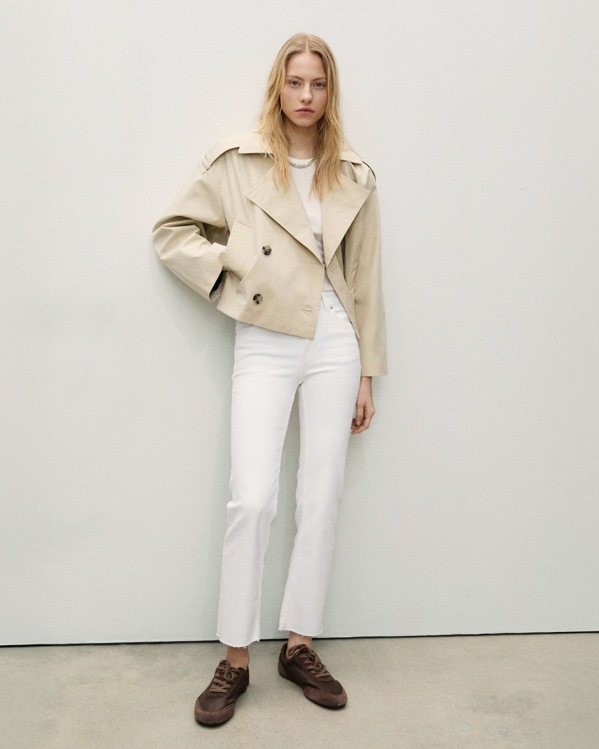 Pantalon Flare Mango Pantalones Mujer Blancos MANGO Jeans Sienna